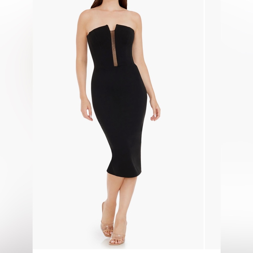 Dress the Population Elegant Black Strapless Dress